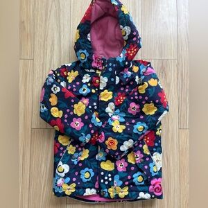 Hanna Andersson Floral Print Jacket with Pink and Blue